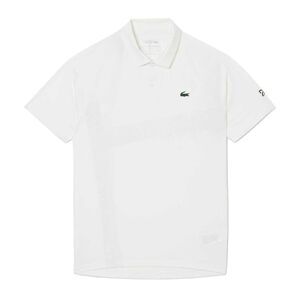 Lacoste Mens Novak Djokovic On Court Tennis Polo Shirt / White